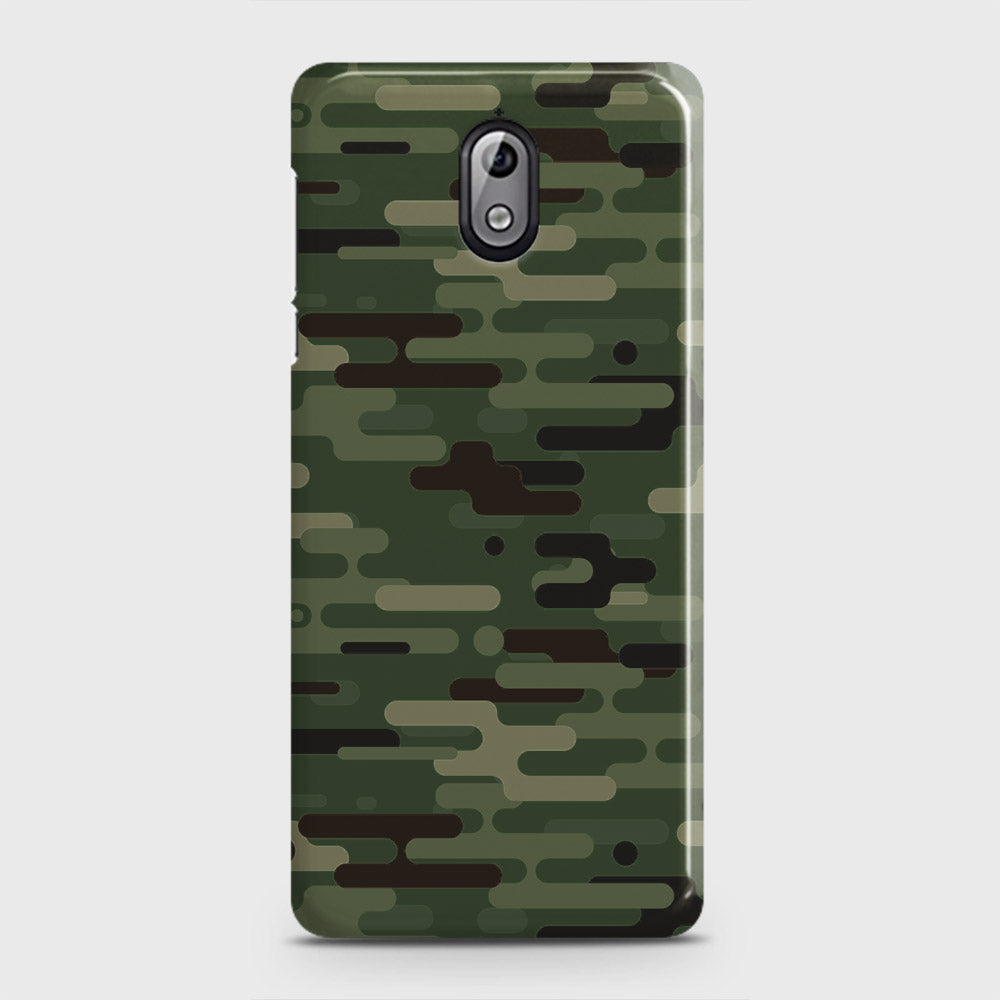 Nokia 3.1 Cover - Camo Series 2 - Light Green Design - Matte Finish - Snap On Hard Case with LifeTime Colors Guarantee