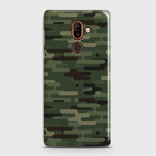 Nokia 7 Plus Cover - Camo Series 2 - Light Green Design - Matte Finish - Snap On Hard Case with LifeTime Colors Guarantee