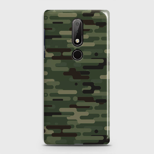 Nokia 7.1 Cover - Camo Series 2 - Light Green Design - Matte Finish - Snap On Hard Case with LifeTime Colors Guarantee