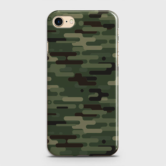 iPhone 8 Cover - Camo Series 2 - Light Green Design - Matte Finish - Snap On Hard Case with LifeTime Colors Guarantee