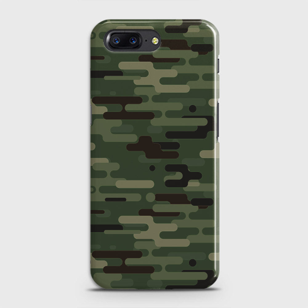 OnePlus 5  Cover - Camo Series 2 - Light Green Design - Matte Finish - Snap On Hard Case with LifeTime Colors Guarantee