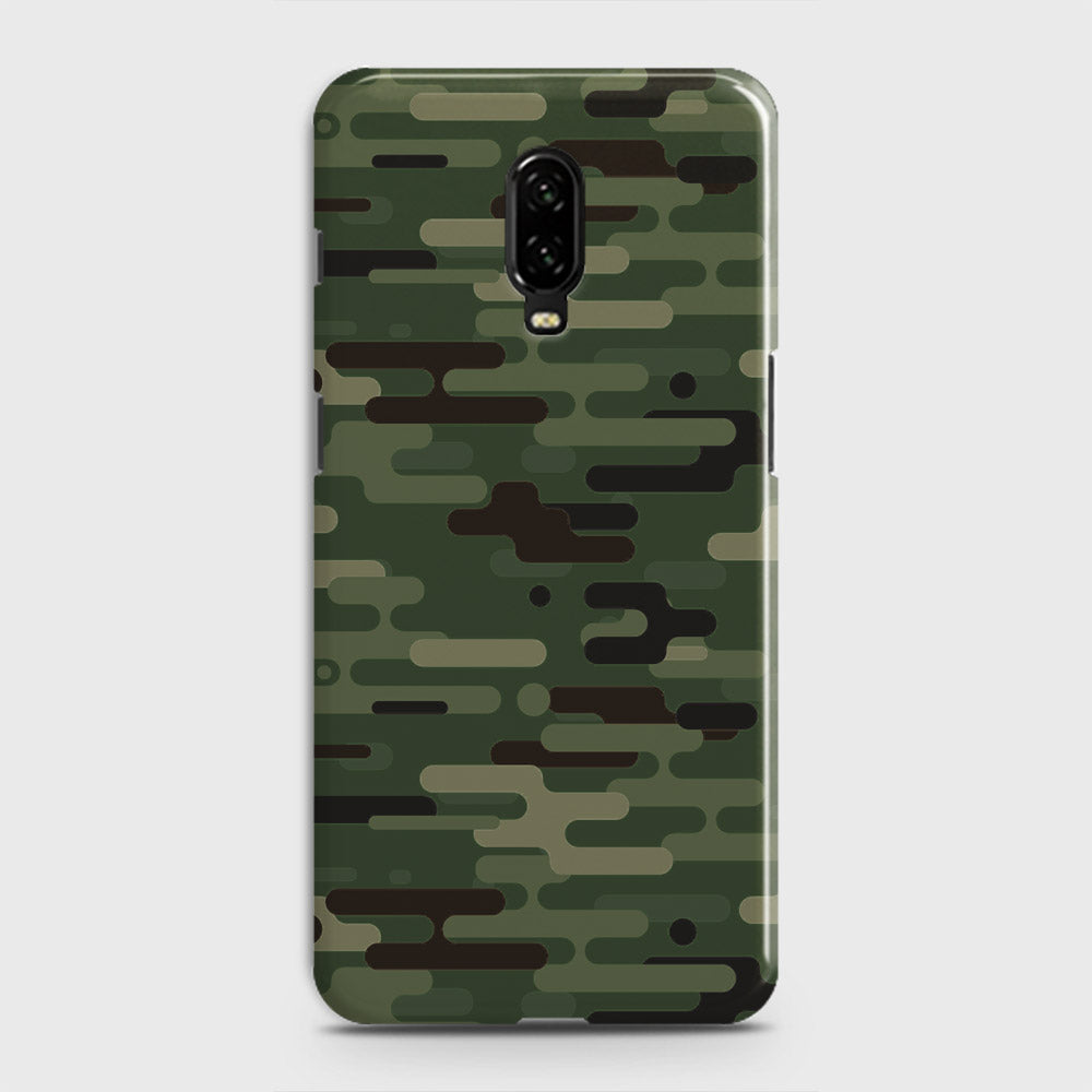 OnePlus 6T  Cover - Camo Series 2 - Light Green Design - Matte Finish - Snap On Hard Case with LifeTime Colors Guarantee