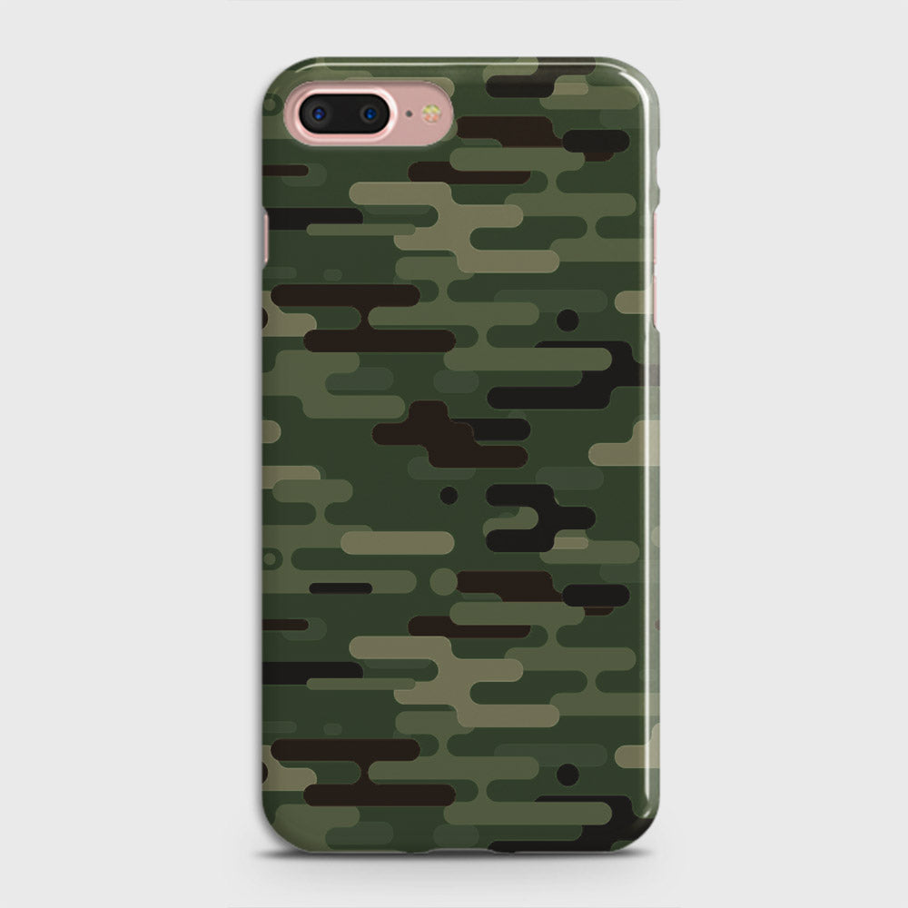iPhone 8 Plus Cover - Camo Series 2 - Light Green Design - Matte Finish - Snap On Hard Case with LifeTime Colors Guarantee