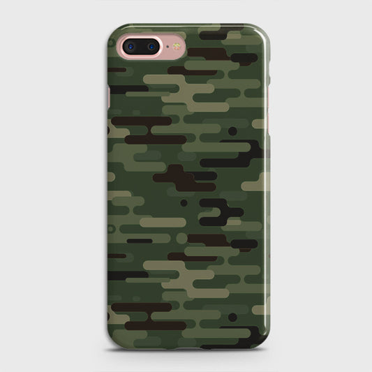 iPhone 8 Plus Cover - Camo Series 2 - Light Green Design - Matte Finish - Snap On Hard Case with LifeTime Colors Guarantee