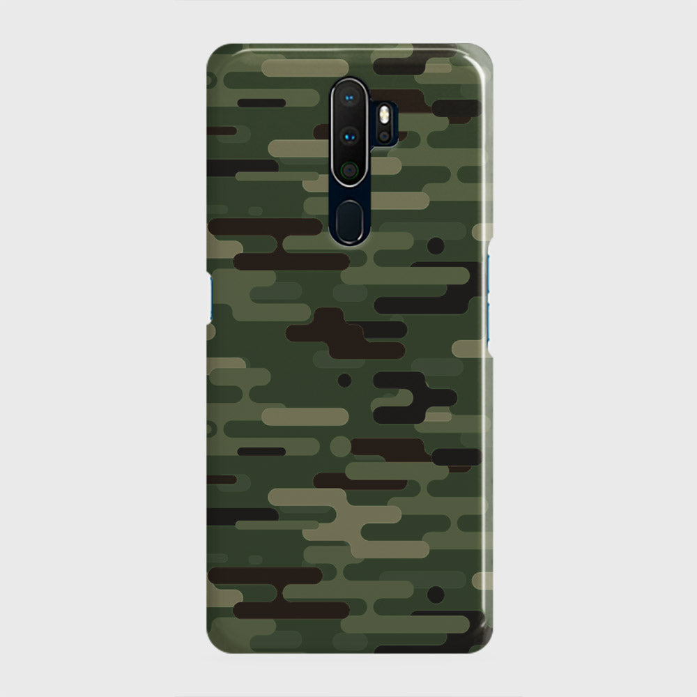 Oppo A5 2020 Cover - Camo Series 2 - Light Green Design - Matte Finish - Snap On Hard Case with LifeTime Colors Guarantee
