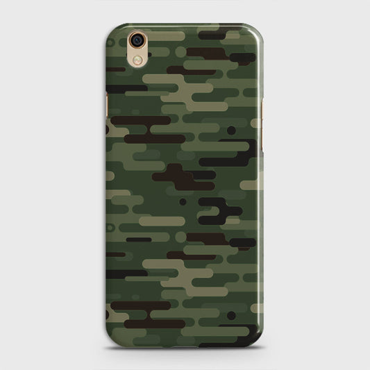 Oppo A37 Cover - Camo Series 2 - Light Green Design - Matte Finish - Snap On Hard Case with LifeTime Colors Guarantee