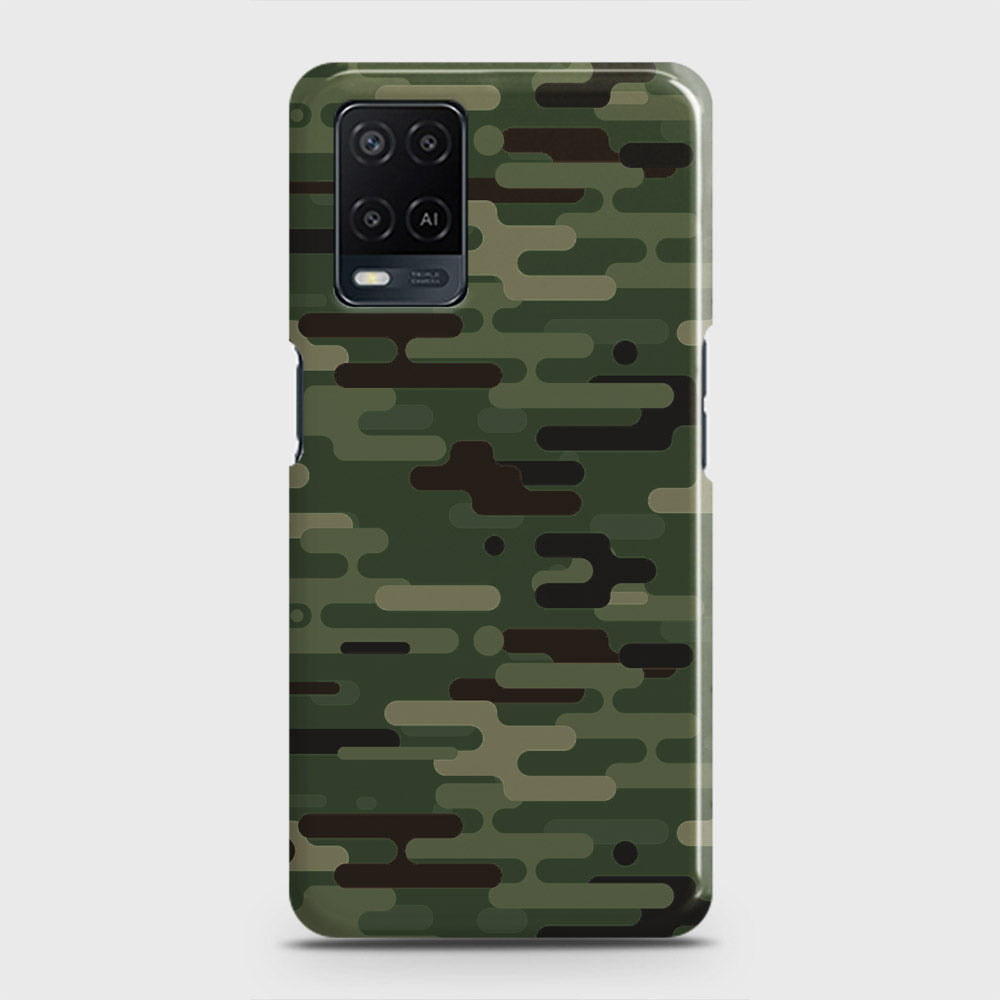 Oppo A54  Cover - Camo Series 2 - Light Green Design - Matte Finish - Snap On Hard Case with LifeTime Colors Guarantee