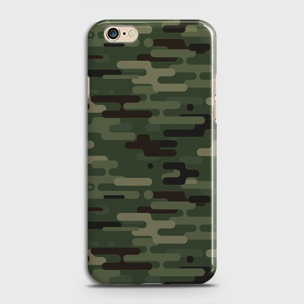 Oppo A57 Cover - Camo Series 2 - Light Green Design - Matte Finish - Snap On Hard Case with LifeTime Colors Guarantee