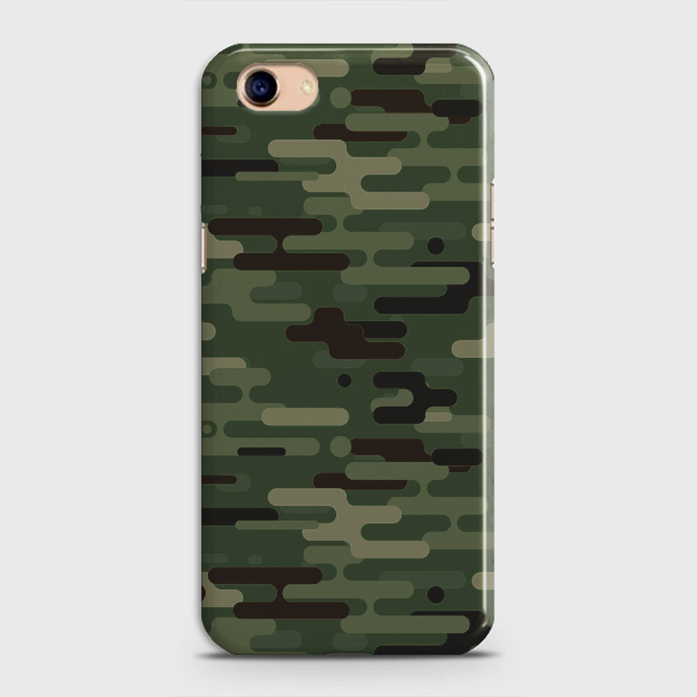Oppo A83 / A1 Cover - Camo Series 2 - Light Green Design - Matte Finish - Snap On Hard Case with LifeTime Colors Guarantee