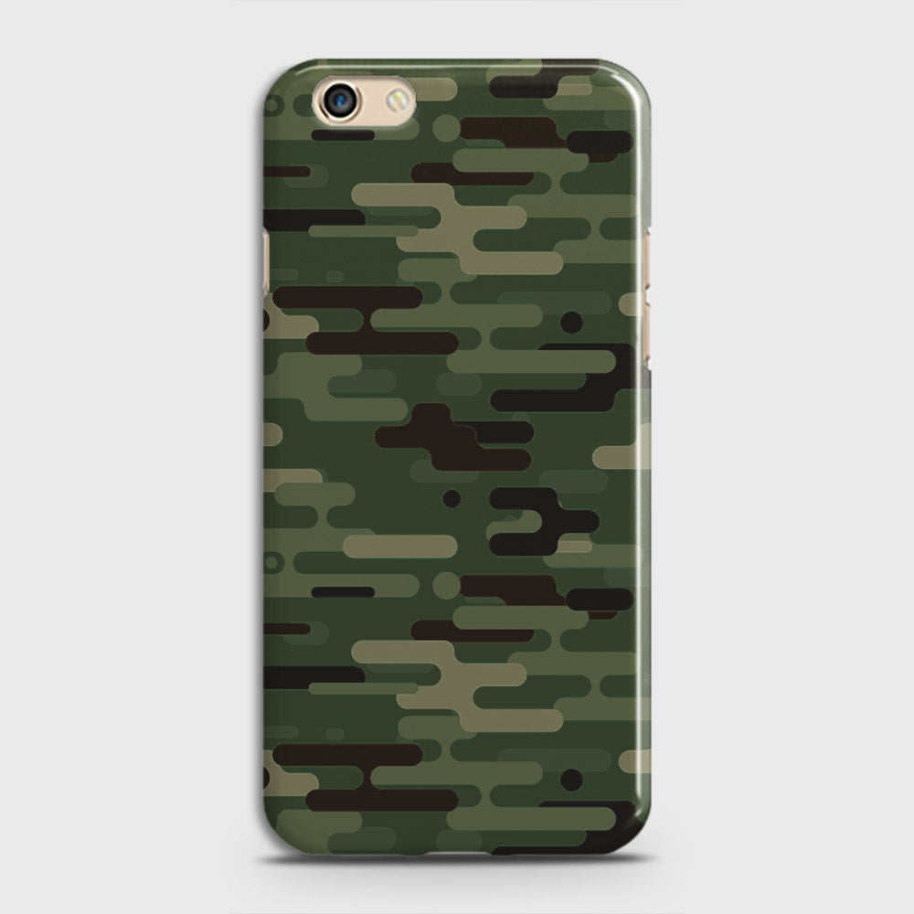 Oppo F1S Cover - Camo Series 2 - Light Green Design - Matte Finish - Snap On Hard Case with LifeTime Colors Guarantee
