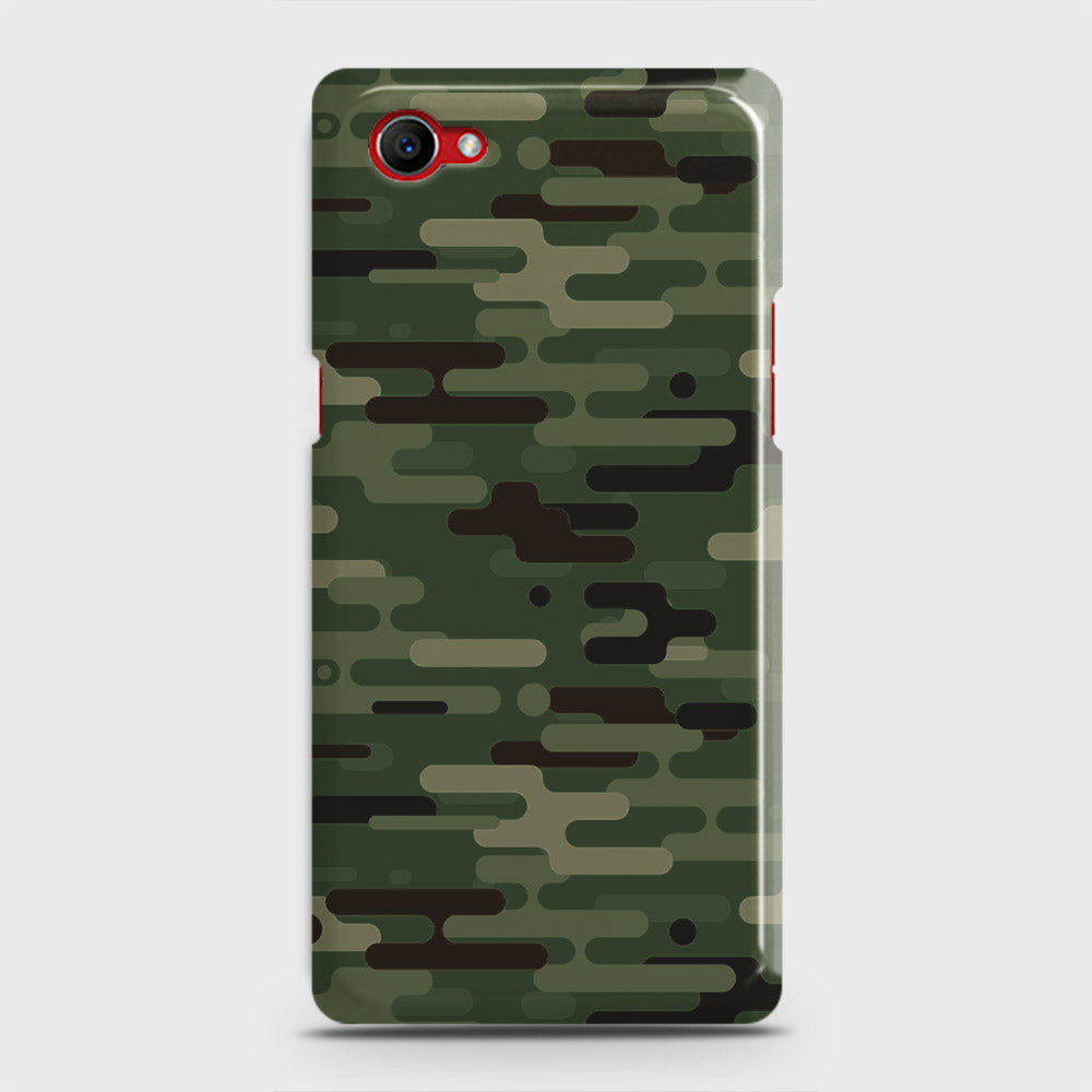 Oppo F7 Youth Cover - Camo Series 2 - Light Green Design - Matte Finish - Snap On Hard Case with LifeTime Colors Guarantee
