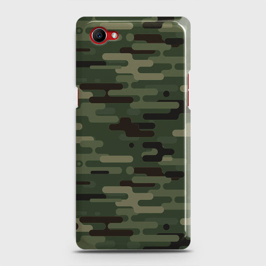 Oppo F7 Youth Cover - Camo Series 2 - Light Green Design - Matte Finish - Snap On Hard Case with LifeTime Colors Guarantee