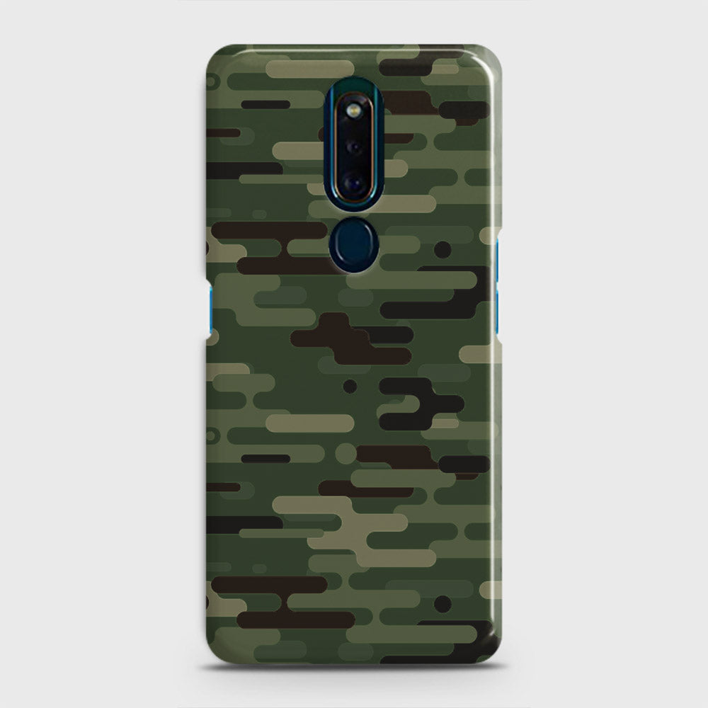 Oppo F11 Pro Cover - Camo Series 2 - Light Green Design - Matte Finish - Snap On Hard Case with LifeTime Colors Guarantee