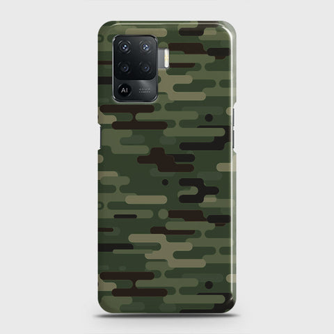 Oppo F19 Pro Cover - Camo Series 2 - Light Green Design - Matte Finish - Snap On Hard Case with LifeTime Colors Guarantee
