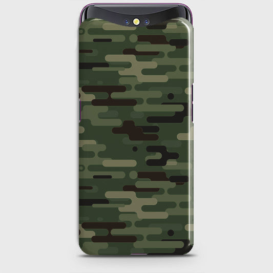 Oppo Find X Cover - Camo Series 2 - Light Green Design - Matte Finish - Snap On Hard Case with LifeTime Colors Guarantee