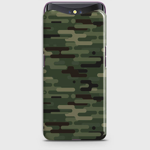 Oppo Find X Cover - Camo Series 2 - Light Green Design - Matte Finish - Snap On Hard Case with LifeTime Colors Guarantee