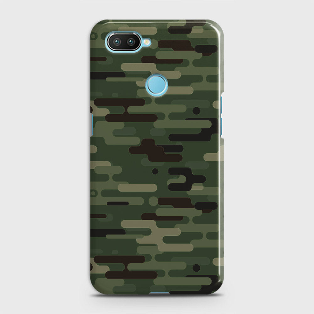 Realme 2 Cover - Camo Series 2 - Light Green Design - Matte Finish - Snap On Hard Case with LifeTime Colors Guarantee