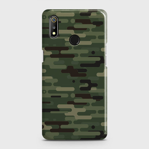 Realme 3 Pro Cover - Camo Series 2 - Light Green Design - Matte Finish - Snap On Hard Case with LifeTime Colors Guarantee