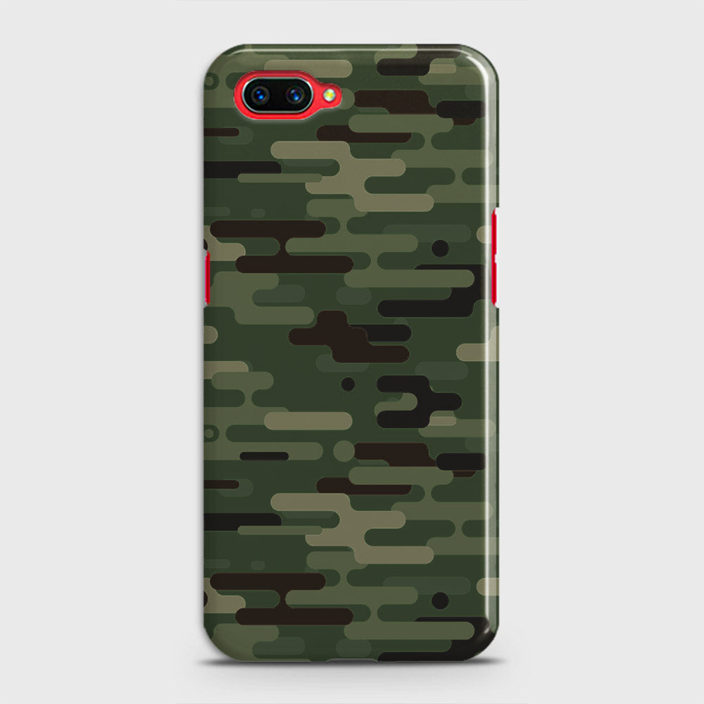 Realme C1 Cover - Camo Series 2 - Light Green Design - Matte Finish - Snap On Hard Case with LifeTime Colors Guarantee