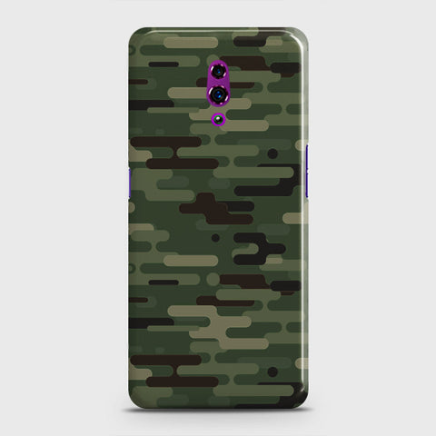 Oppo Reno Cover - Camo Series 2 - Light Green Design - Matte Finish - Snap On Hard Case with LifeTime Colors Guarantee