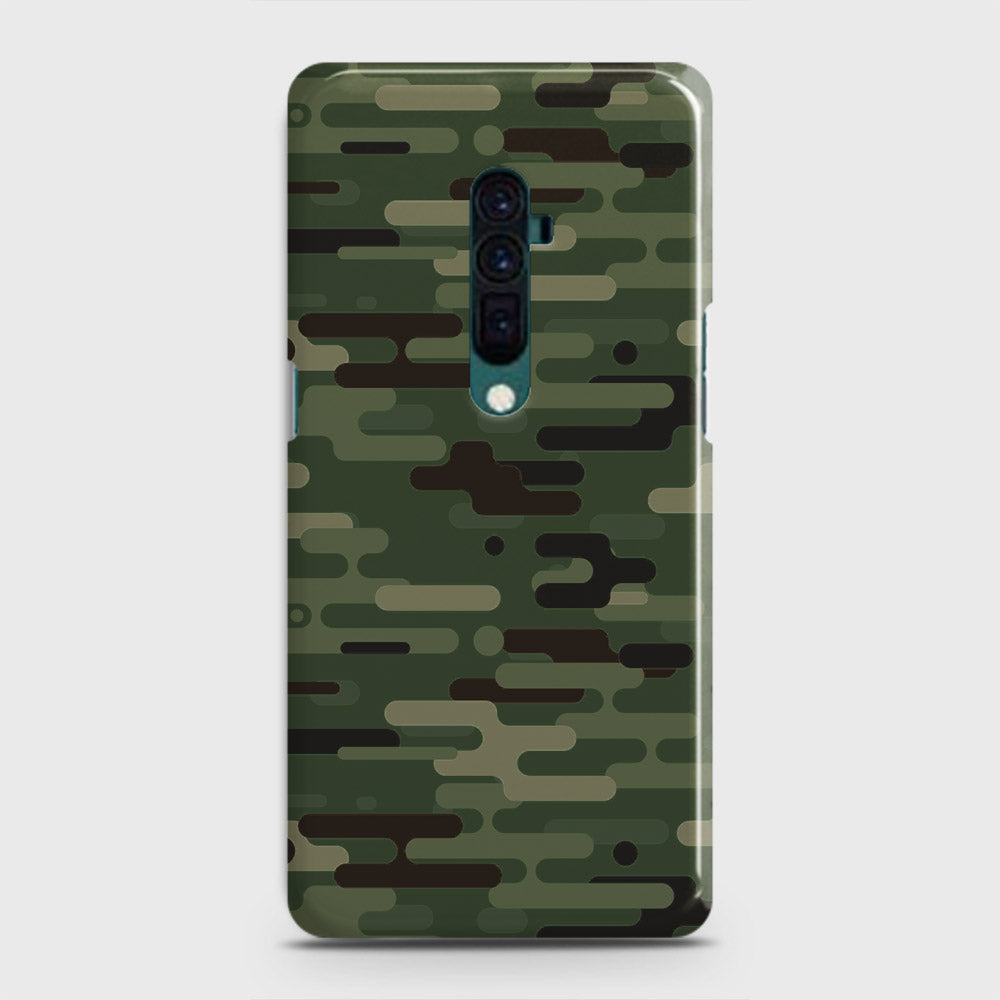 Oppo Reno 10x zoom Cover - Camo Series 2 - Light Green Design - Matte Finish - Snap On Hard Case with LifeTime Colors Guarantee