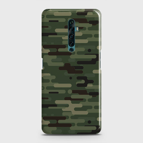 Oppo Reno 2F Cover - Camo Series 2 - Light Green Design - Matte Finish - Snap On Hard Case with LifeTime Colors Guarantee