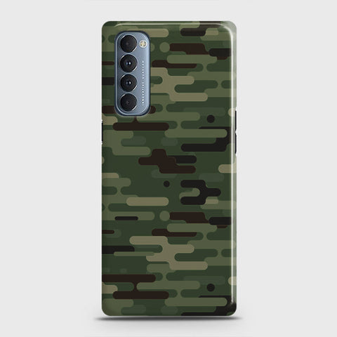 Oppo Reno 4 Pro 4G Cover - Camo Series 2 - Light Green Design - Matte Finish - Snap On Hard Case with LifeTime Colors Guarantee