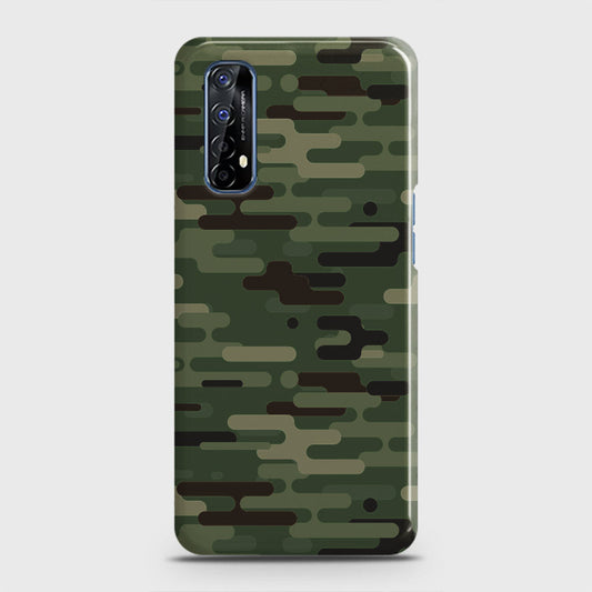 Realme 7 Cover - Camo Series 2 - Light Green Design - Matte Finish - Snap On Hard Case with LifeTime Colors Guarantee