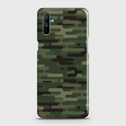 Realme C3 Cover - Camo Series 2 - Light Green Design - Matte Finish - Snap On Hard Case with LifeTime Colors Guarantee