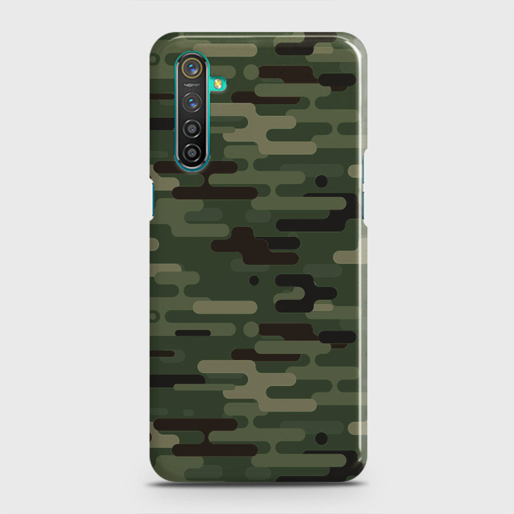 Realme 6 Cover - Camo Series 2 - Light Green Design - Matte Finish - Snap On Hard Case with LifeTime Colors Guarantee