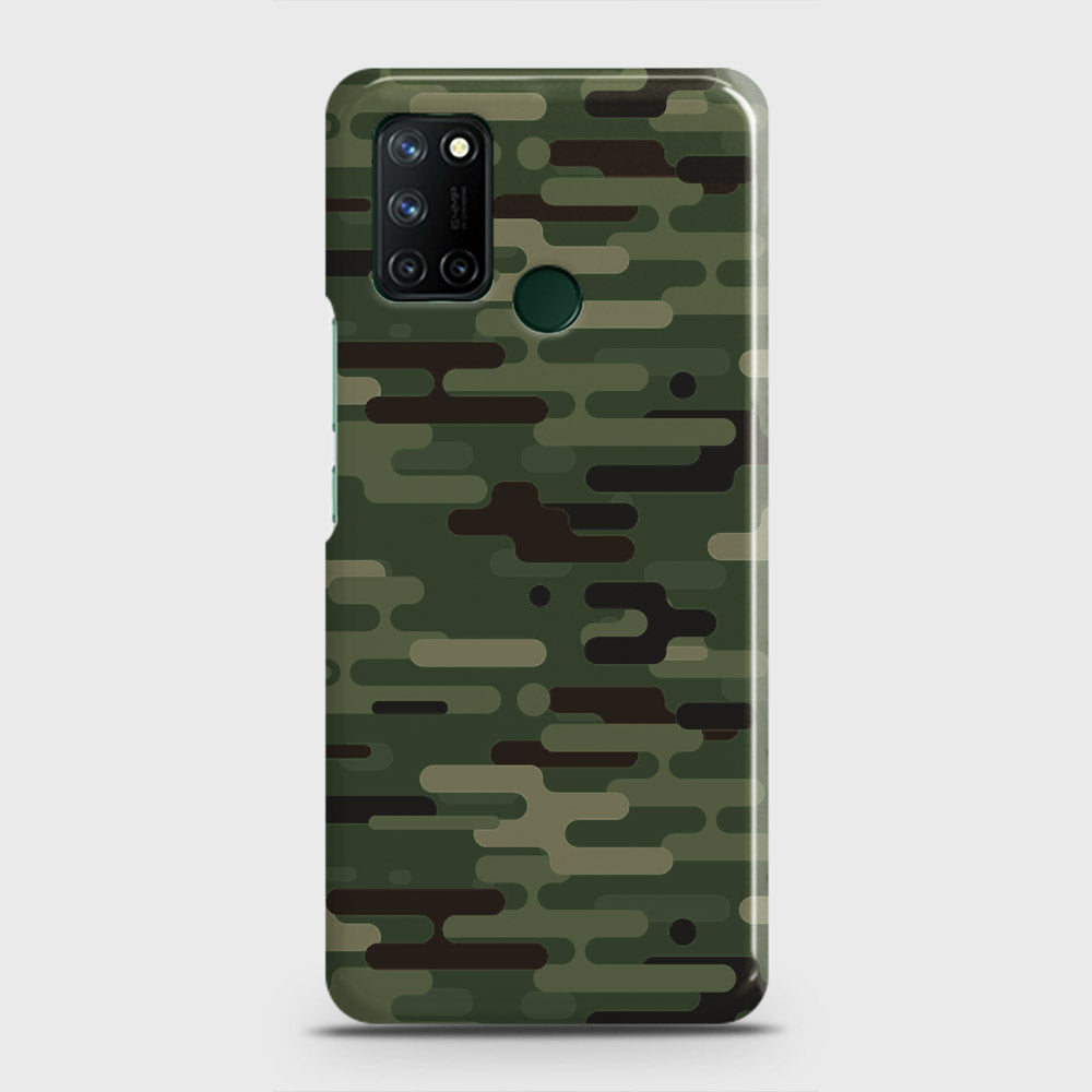 Realme 7i Cover - Camo Series 2 - Light Green Design - Matte Finish - Snap On Hard Case with LifeTime Colors Guarantee