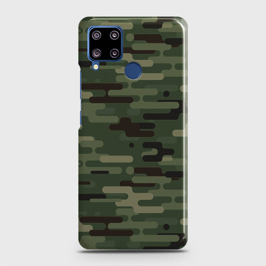 Realme C15 Cover - Camo Series 2 - Light Green Design - Matte Finish - Snap On Hard Case with LifeTime Colors Guarantee