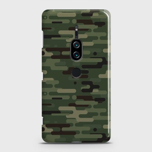 Sony Xperia XZ2 Premium Cover - Camo Series 2 - Light Green Design - Matte Finish - Snap On Hard Case with LifeTime Colors Guarantee