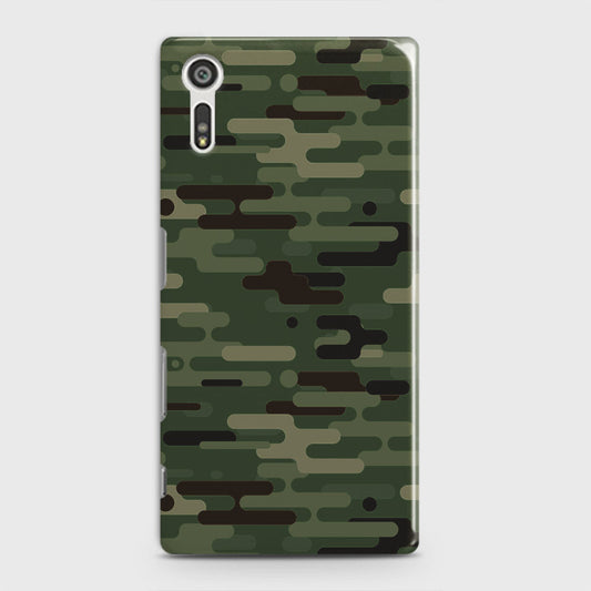 Sony Xperia XZ / XZs Cover - Camo Series 2 - Light Green Design - Matte Finish - Snap On Hard Case with LifeTime Colors Guarantee