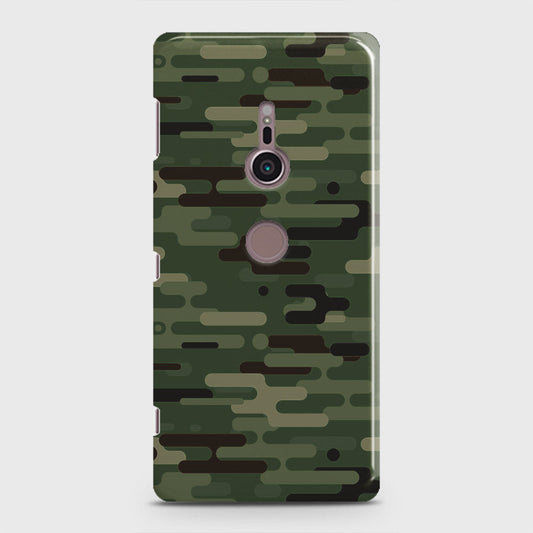 Sony Xperia XZ2 Cover - Camo Series 2 - Light Green Design - Matte Finish - Snap On Hard Case with LifeTime Colors Guarantee