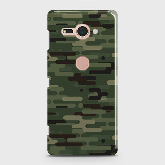 Sony Xperia XZ2 Compact Cover - Camo Series 2 - Light Green Design - Matte Finish - Snap On Hard Case with LifeTime Colors Guarantee