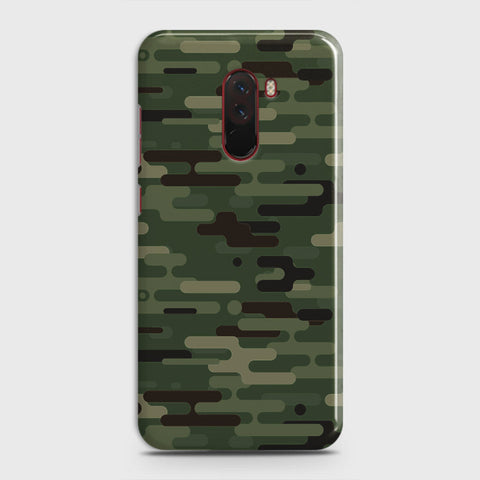 Xiaomi Pocophone F1  Cover - Camo Series 2 - Light Green Design - Matte Finish - Snap On Hard Case with LifeTime Colors Guarantee