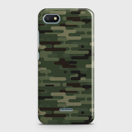 Xiaomi Redmi 6A Cover - Camo Series 2 - Light Green Design - Matte Finish - Snap On Hard Case with LifeTime Colors Guarantee