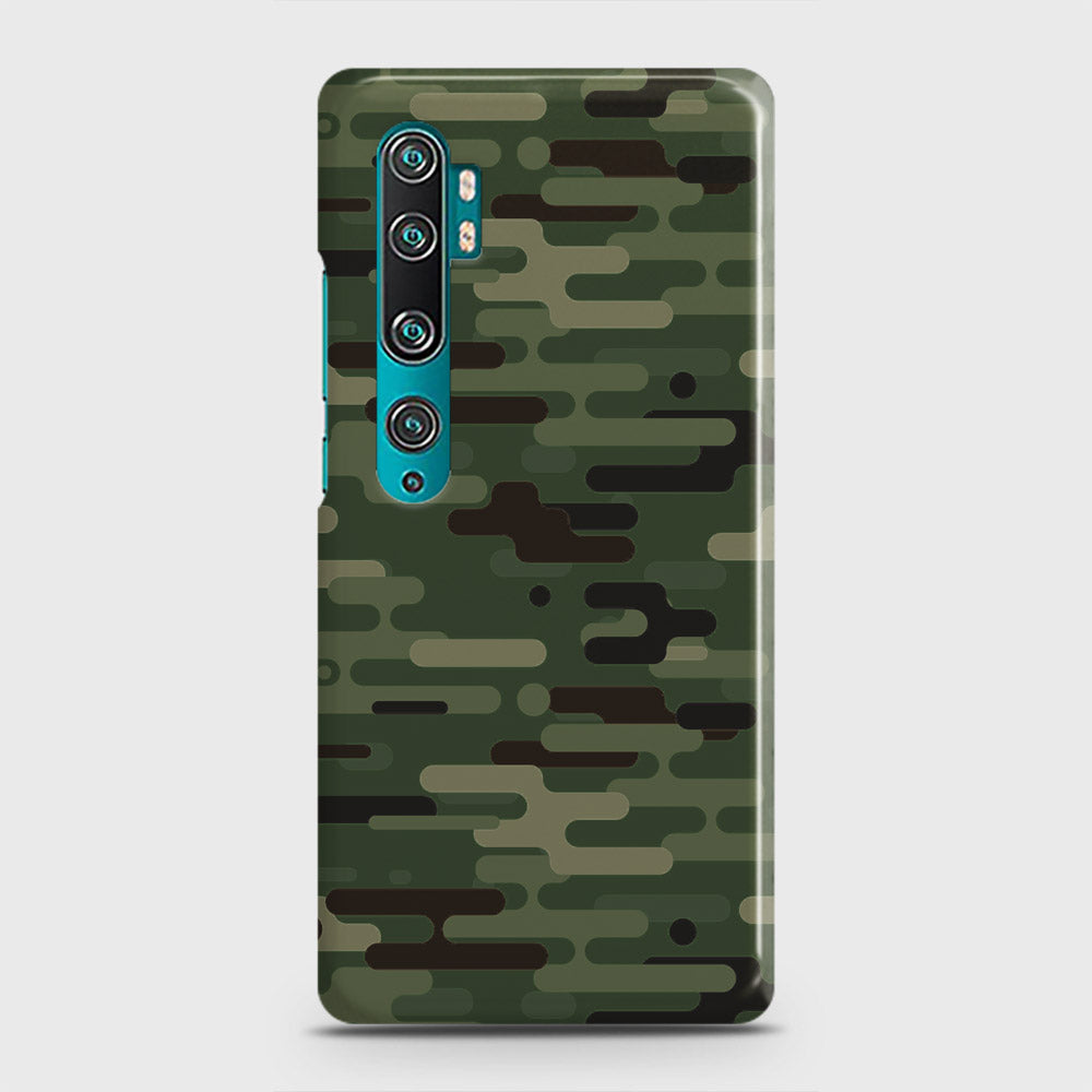 Xiaomi Mi Note 10 Pro Cover - Camo Series 2 - Light Green Design - Matte Finish - Snap On Hard Case with LifeTime Colors Guarantee