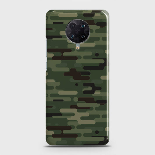 Xiaomi Poco F2 Pro Cover - Camo Series 2 - Light Green Design - Matte Finish - Snap On Hard Case with LifeTime Colors Guarantee