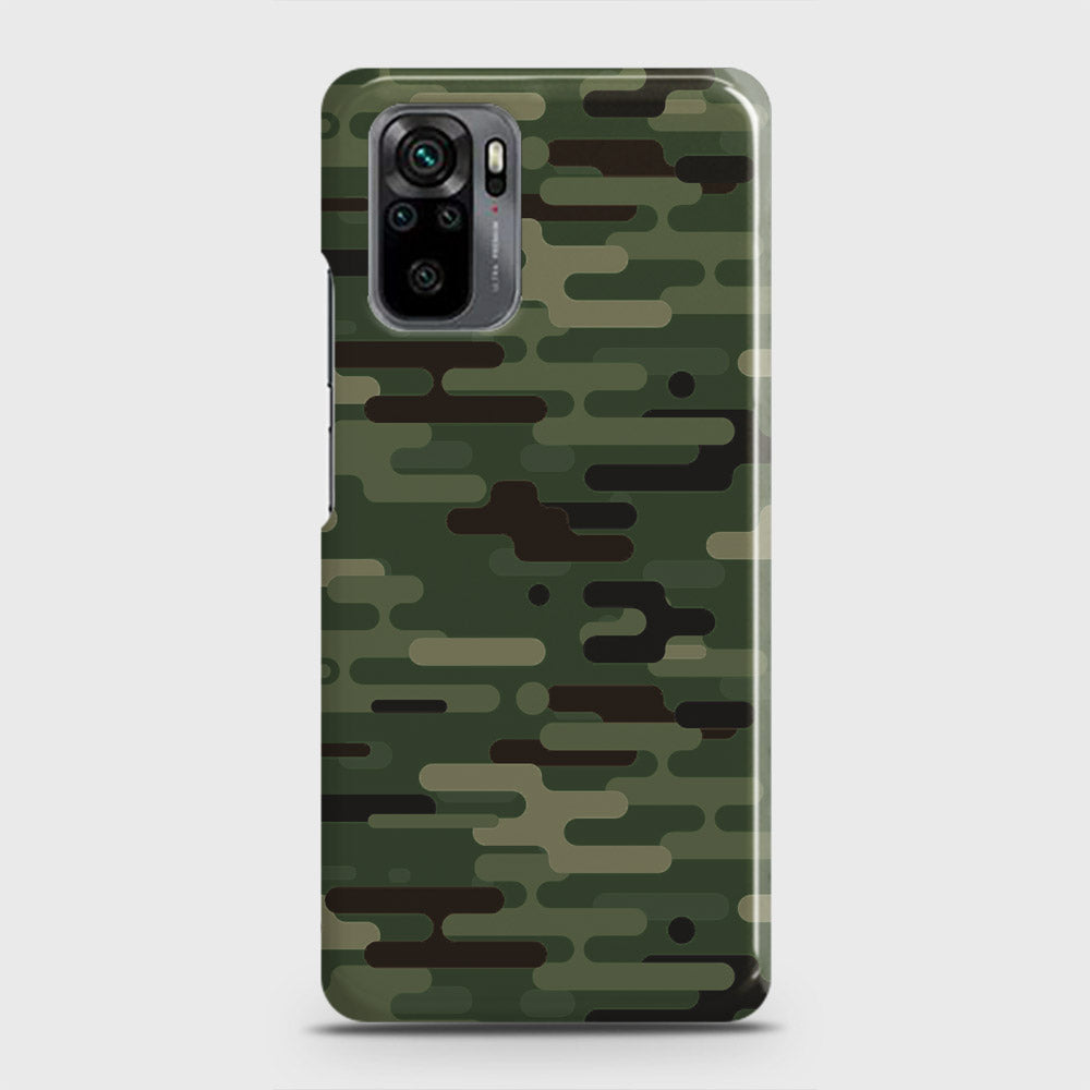 Xiaomi Redmi Note 10 4G Cover - Camo Series 2 - Light Green Design - Matte Finish - Snap On Hard Case with LifeTime Colors Guarantee