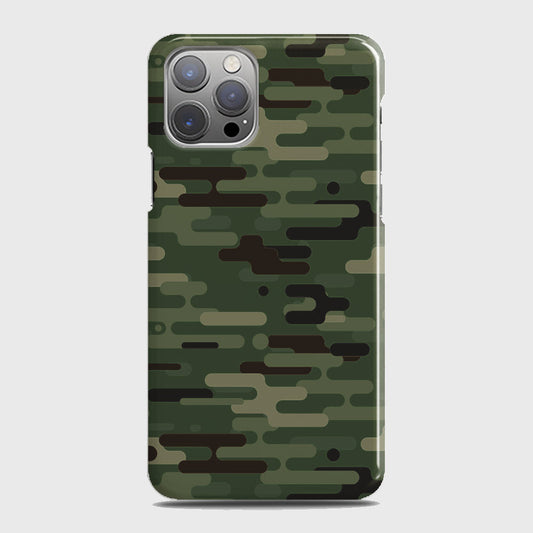 iPhone 12 Pro Max Cover - Camo Series 2 - Light Green Design - Matte Finish - Snap On Hard Case with LifeTime Colors Guarantee