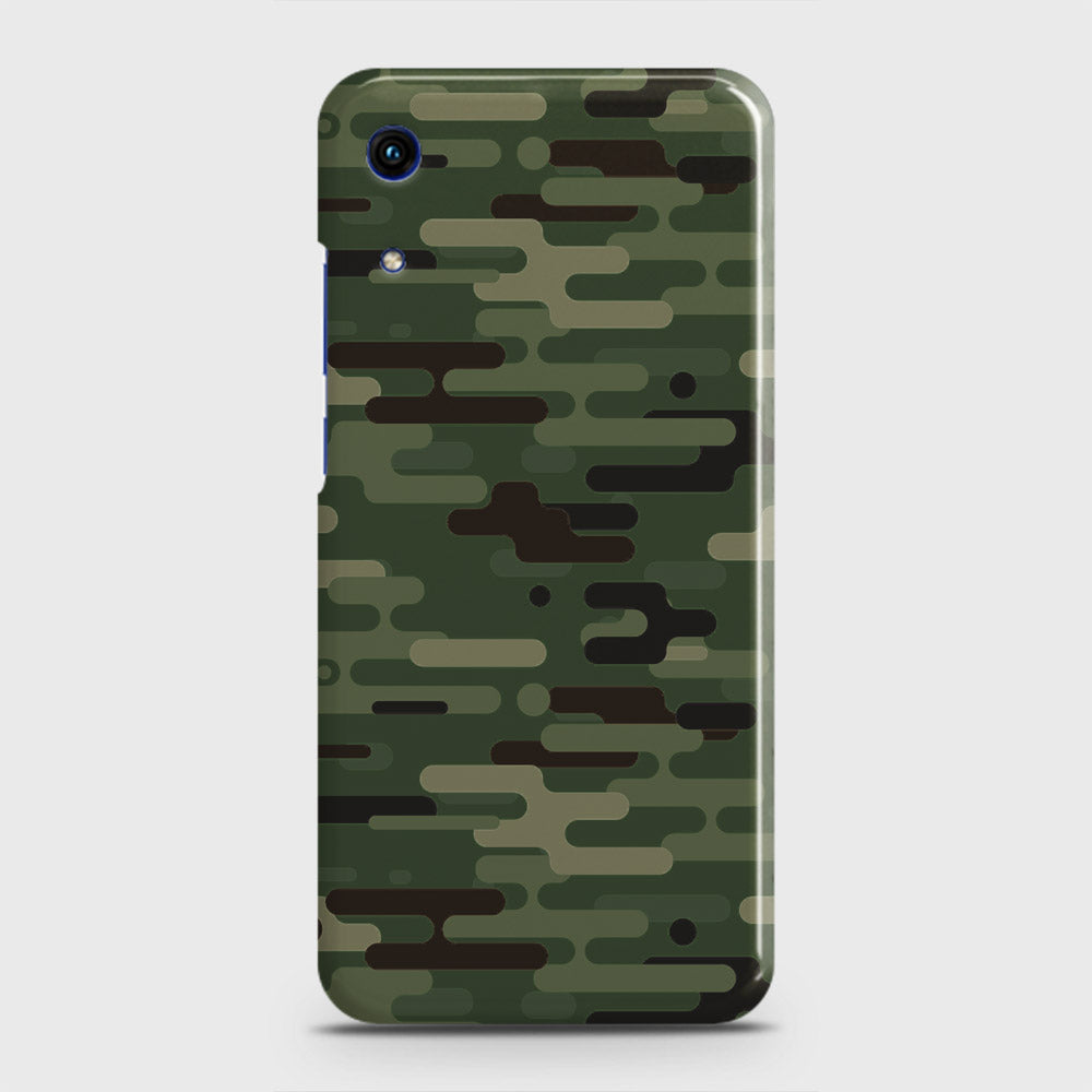 Honor 8A Without Sensor Cut Cover - Camo Series 2 - Light Green Design - Matte Finish - Snap On Hard Case with LifeTime Colors Guarantee