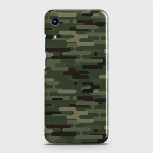 Honor 8A Without Sensor Cut Cover - Camo Series 2 - Light Green Design - Matte Finish - Snap On Hard Case with LifeTime Colors Guarantee