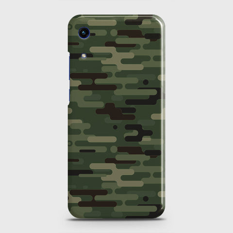 Honor 8A Without Sensor Cut Cover - Camo Series 2 - Light Green Design - Matte Finish - Snap On Hard Case with LifeTime Colors Guarantee
