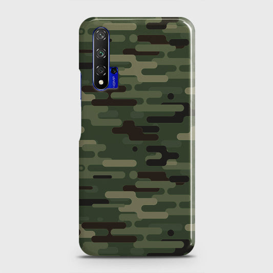 Honor 20 Cover - Camo Series 2 - Light Green Design - Matte Finish - Snap On Hard Case with LifeTime Colors Guarantee