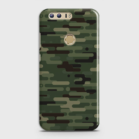 Huawei Honor 8 Cover - Camo Series 2 - Light Green Design - Matte Finish - Snap On Hard Case with LifeTime Colors Guarantee