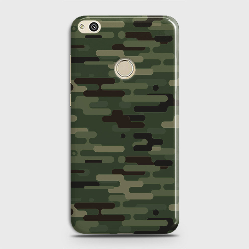Huawei Honor 8 Lite Cover - Camo Series 2 - Light Green Design - Matte Finish - Snap On Hard Case with LifeTime Colors Guarantee