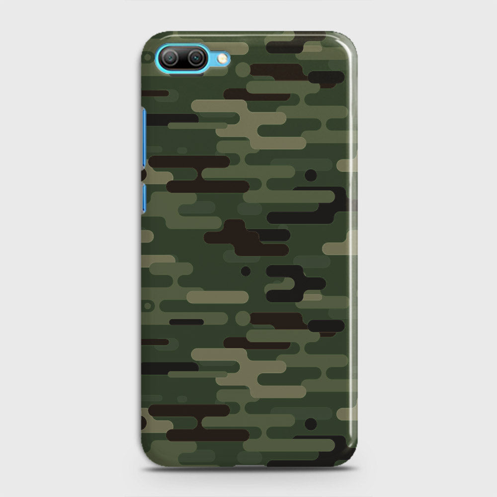 Huawei Honor 10 Lite Cover - Camo Series 2 - Light Green Design - Matte Finish - Snap On Hard Case with LifeTime Colors Guarantee