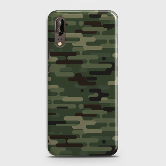 Huawei P20 Cover - Camo Series 2 - Light Green Design - Matte Finish - Snap On Hard Case with LifeTime Colors Guarantee